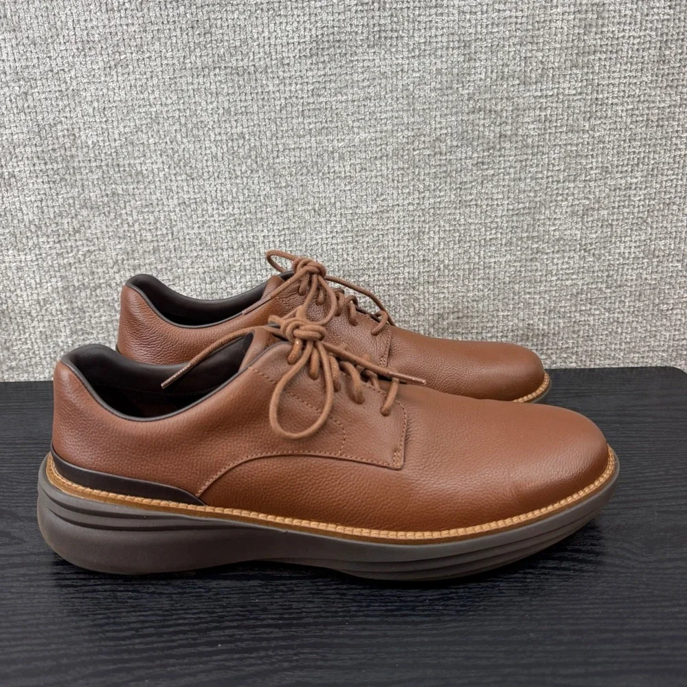Cole Haan OriginalGrand Oxford Mens 10.5M Brown Pebbled Leather C43637 Cushion